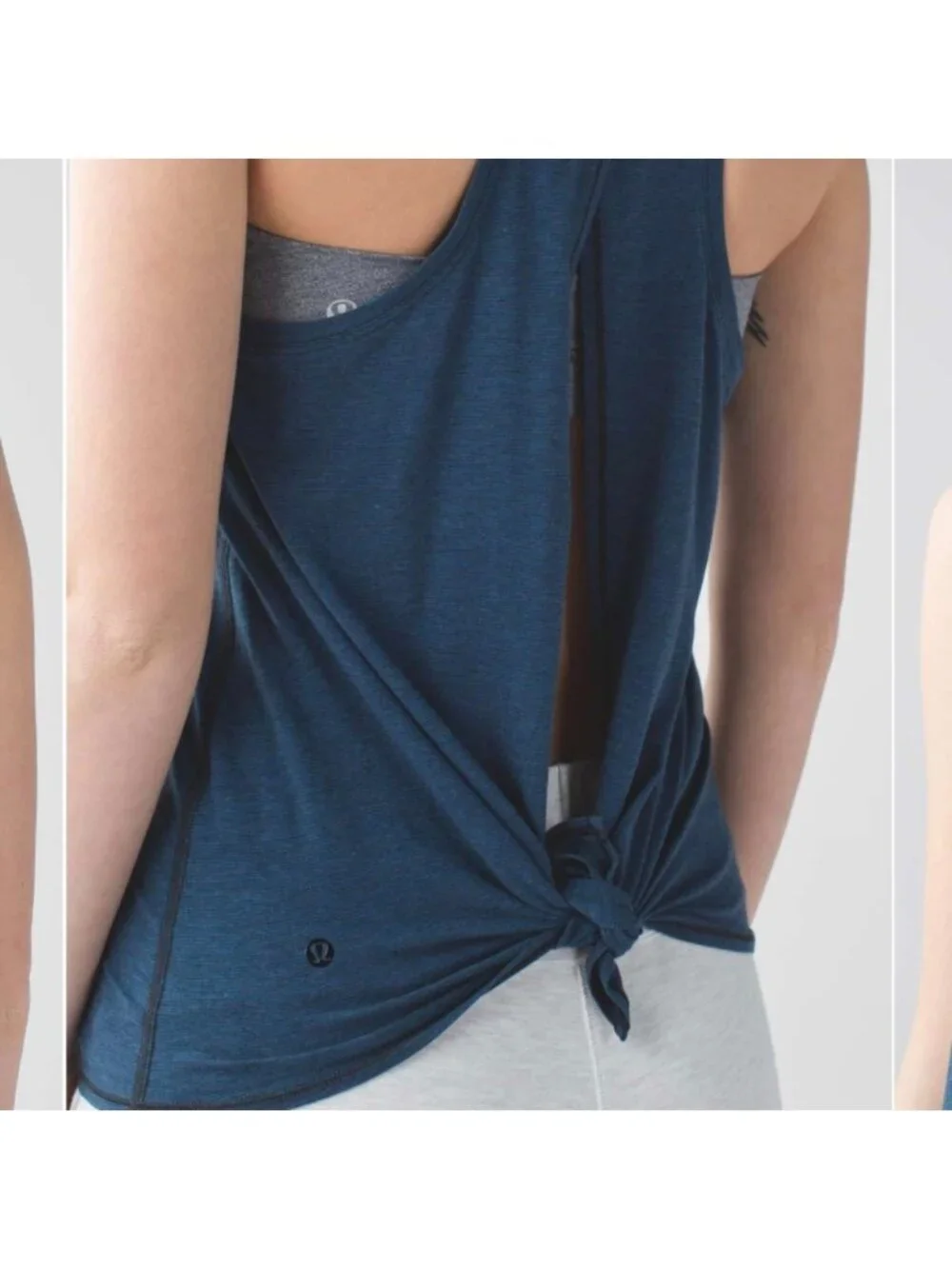 Lululemon All Tied Up Tank Wee Stripe Heathered Black Poseidon